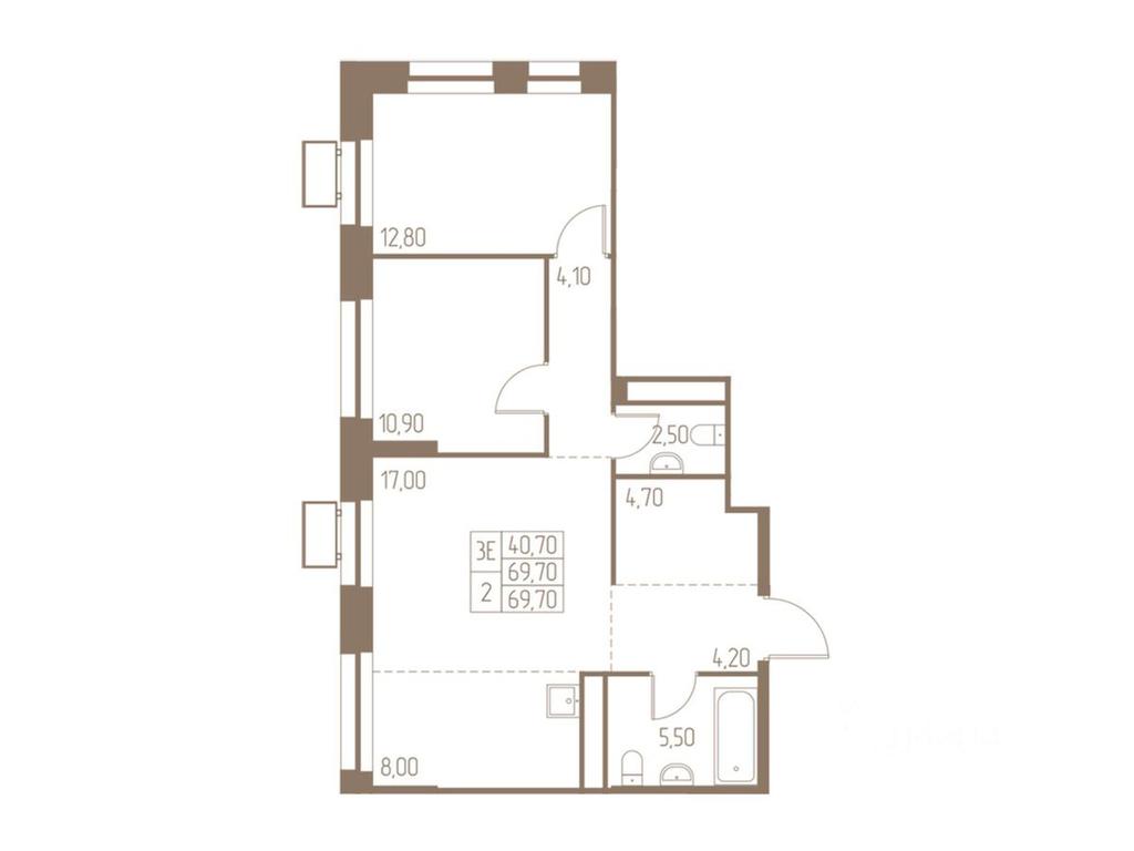 2-BD Apartment Sale, 69.7平方米 at Fabrikant, 2-y Fabrichny proyezd, Pushkino, Moscow Region, Russia #1 2-BD Apartment Sale, 69.7平方米 at Fabrikant, 2-y Fabrichny proyezd, Pushkino, Moscow Region, Russia #1