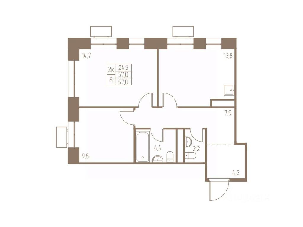 1-BD Apartment Sale, 57平方米 at Fabrikant, 2-y Fabrichny proyezd, Pushkino, Moscow Region, Russia #1 1-BD Apartment Sale, 57平方米 at Fabrikant, 2-y Fabrichny proyezd, Pushkino, Moscow Region, Russia #1