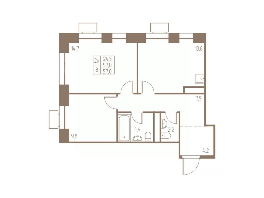 1-BD Apartment Sale, 57平方米 at Fabrikant, 2-y Fabrichny proyezd, Pushkino, Moscow Region, Russia #1 1-BD Apartment Sale, 57平方米 at Fabrikant, 2-y Fabrichny proyezd, Pushkino, Moscow Region, Russia #1