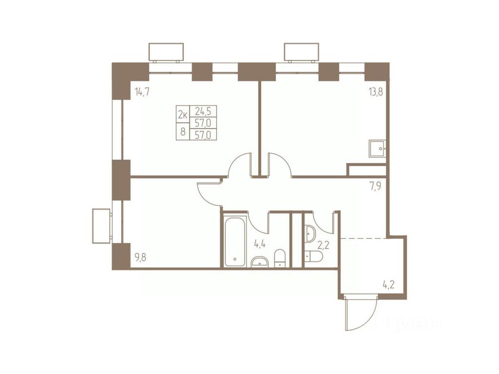 1-BD Apartment Sale, 57平方米 at Fabrikant, 2-y Fabrichny proyezd, Pushkino, Moscow Region, Russia #1 1-BD Apartment Sale, 57平方米 at Fabrikant, 2-y Fabrichny proyezd, Pushkino, Moscow Region, Russia #1