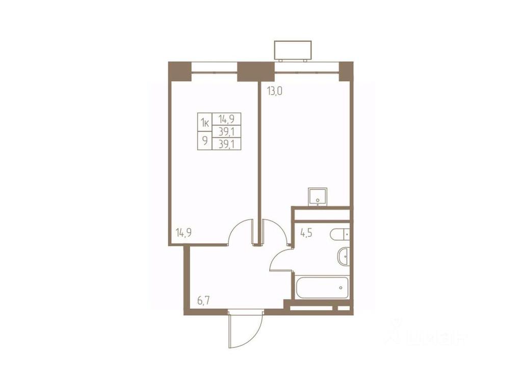 Apartment Sale, 39.1平方米 at Fabrikant, 2-y Fabrichny proyezd, Pushkino, Moscow Region, Russia #1