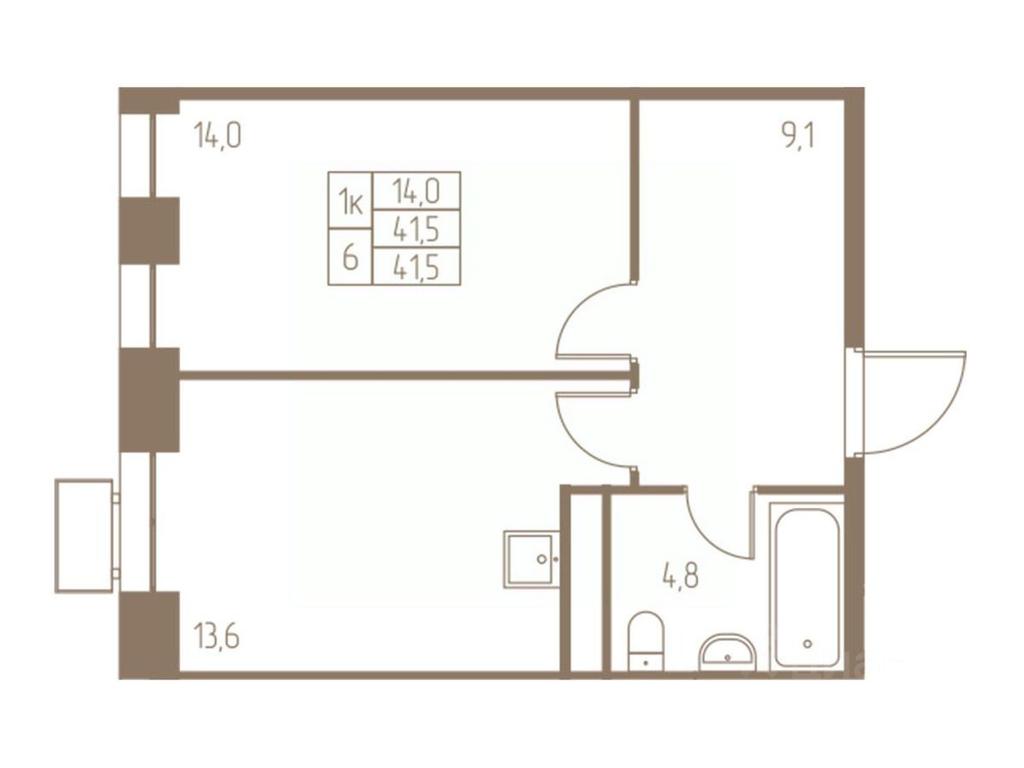 Apartment Sale, 41.5 sq. m. at Fabrikant, 2-y Fabrichny proyezd, Pushkino, Moscow Region, Russia #1 Apartment Sale, 41.5 sq. m. at Fabrikant, 2-y Fabrichny proyezd, Pushkino, Moscow Region, Russia #1