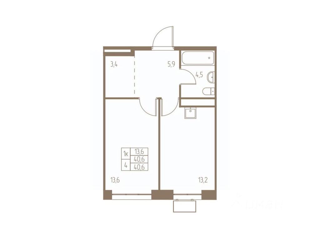 Apartment Sale, 40.6 sq. m. at Fabrikant, 2-y Fabrichny proyezd, Pushkino, Moscow Region, Russia #1