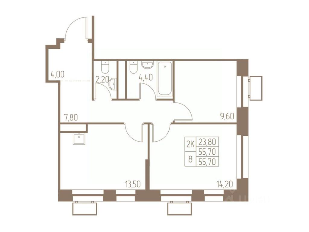1-BD Apartment Sale, 55.7平方米 at Fabrikant, 2-y Fabrichny proyezd, Pushkino, Moscow Region, Russia #1 1-BD Apartment Sale, 55.7平方米 at Fabrikant, 2-y Fabrichny proyezd, Pushkino, Moscow Region, Russia #1