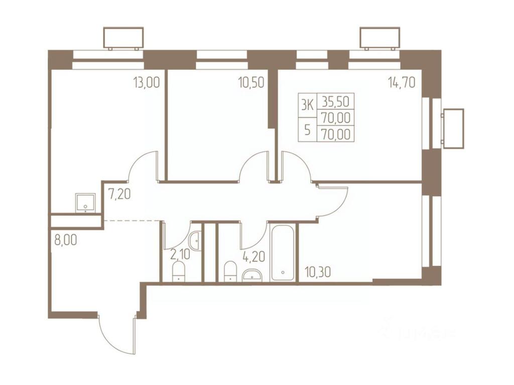 2-BD Apartment Sale, 70平方米 at Fabrikant, 2-y Fabrichny proyezd, Pushkino, Moscow Region, Russia #1 2-BD Apartment Sale, 70平方米 at Fabrikant, 2-y Fabrichny proyezd, Pushkino, Moscow Region, Russia #1