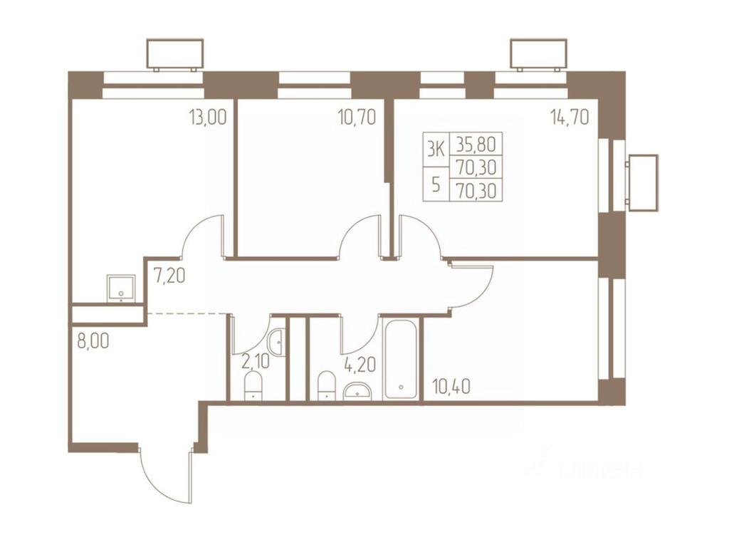 2-BD Apartment Sale, 70.3平方米 at Fabrikant, 2-y Fabrichny proyezd, Pushkino, Moscow Region, Russia #1 2-BD Apartment Sale, 70.3平方米 at Fabrikant, 2-y Fabrichny proyezd, Pushkino, Moscow Region, Russia #1
