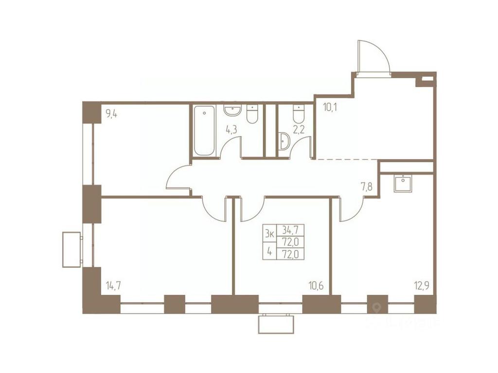 2-BD Apartment Sale, 72平方米 at Fabrikant, 2-y Fabrichny proyezd, Pushkino, Moscow Region, Russia #1 2-BD Apartment Sale, 72平方米 at Fabrikant, 2-y Fabrichny proyezd, Pushkino, Moscow Region, Russia #1