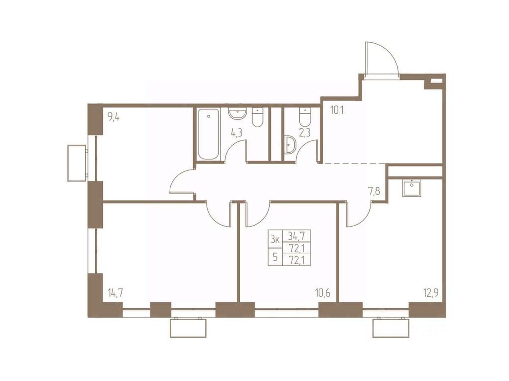 2-BD Apartment Sale, 72.1 sq. m. at Fabrikant, 2-y Fabrichny proyezd, Pushkino, Moscow Region, Russia #1 2-BD Apartment Sale, 72.1 sq. m. at Fabrikant, 2-y Fabrichny proyezd, Pushkino, Moscow Region, Russia #1
