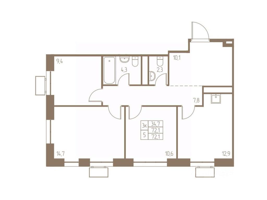 2-BD Apartment Sale, 72.1 sq. m. at Fabrikant, 2-y Fabrichny proyezd, Pushkino, Moscow Region, Russia #1 2-BD Apartment Sale, 72.1 sq. m. at Fabrikant, 2-y Fabrichny proyezd, Pushkino, Moscow Region, Russia #1