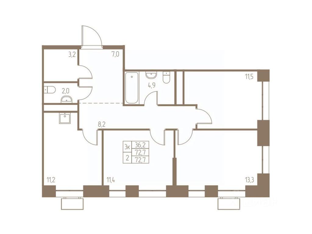 2-BD Apartment Sale, 72.7 sq. m. at Fabrikant, 2-y Fabrichny proyezd, Pushkino, Moscow Region, Russia #1 2-BD Apartment Sale, 72.7 sq. m. at Fabrikant, 2-y Fabrichny proyezd, Pushkino, Moscow Region, Russia #1