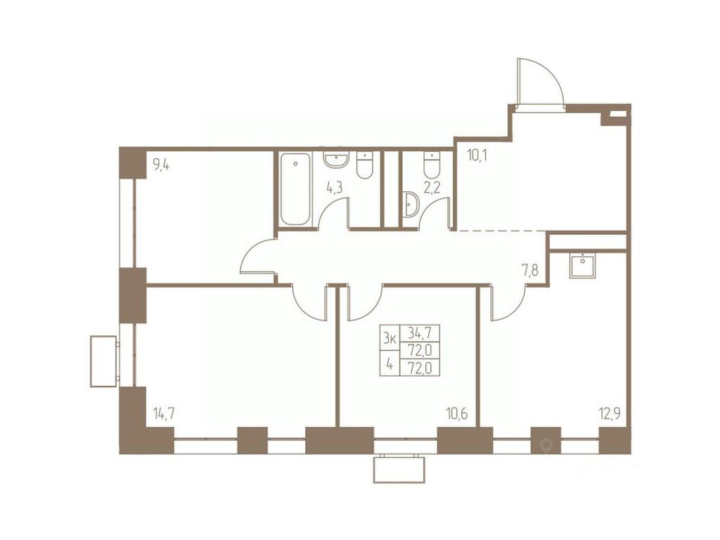 2-BD Apartment Sale, 72平方米 at Fabrikant, 2-y Fabrichny proyezd, Pushkino, Moscow Region, Russia #1 2-BD Apartment Sale, 72平方米 at Fabrikant, 2-y Fabrichny proyezd, Pushkino, Moscow Region, Russia #1