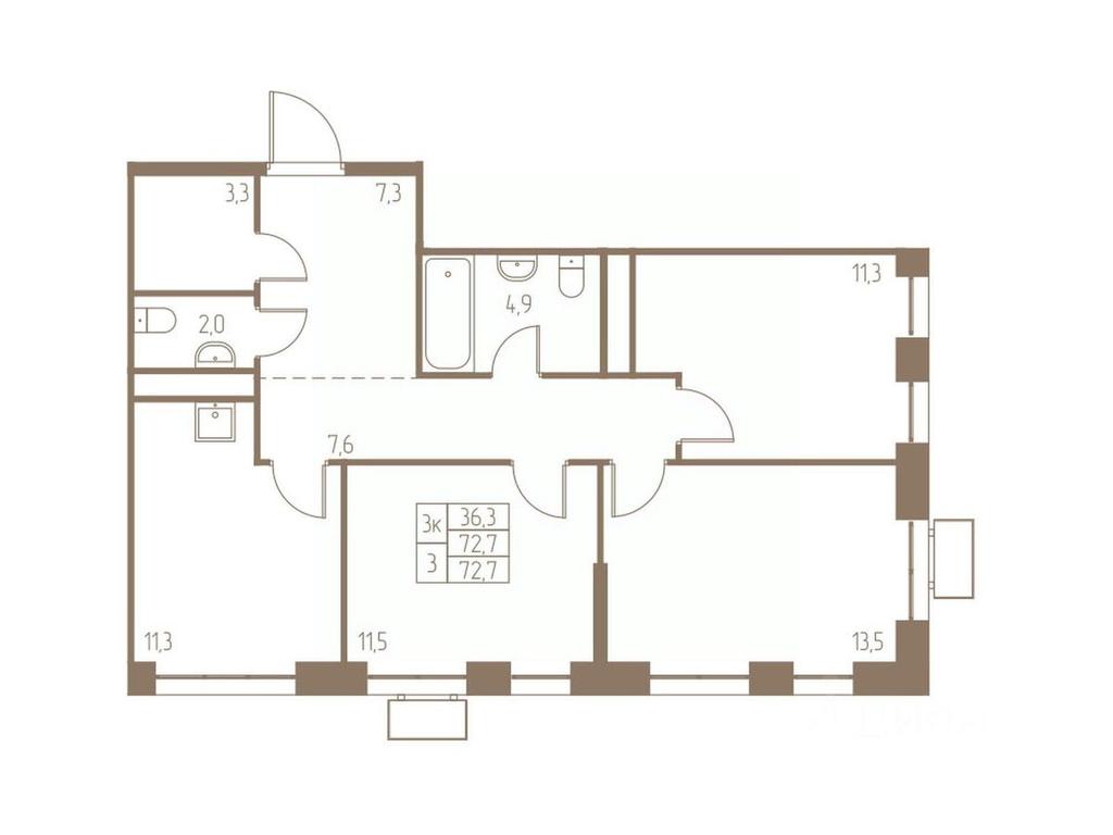 2-BD Apartment Sale, 72.7 sq. m. at Fabrikant, 2-y Fabrichny proyezd, Pushkino, Moscow Region, Russia #1 2-BD Apartment Sale, 72.7 sq. m. at Fabrikant, 2-y Fabrichny proyezd, Pushkino, Moscow Region, Russia #1