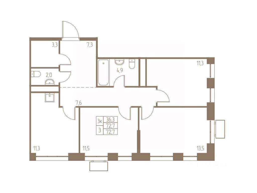 2-BD Apartment Sale, 72.7 sq. m. at Fabrikant, 2-y Fabrichny proyezd, Pushkino, Moscow Region, Russia #1 2-BD Apartment Sale, 72.7 sq. m. at Fabrikant, 2-y Fabrichny proyezd, Pushkino, Moscow Region, Russia #1