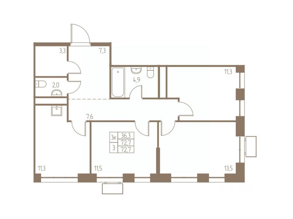 2-BD Apartment Sale, 72.7 sq. m. at Fabrikant, 2-y Fabrichny proyezd, Pushkino, Moscow Region, Russia #1 2-BD Apartment Sale, 72.7 sq. m. at Fabrikant, 2-y Fabrichny proyezd, Pushkino, Moscow Region, Russia #1
