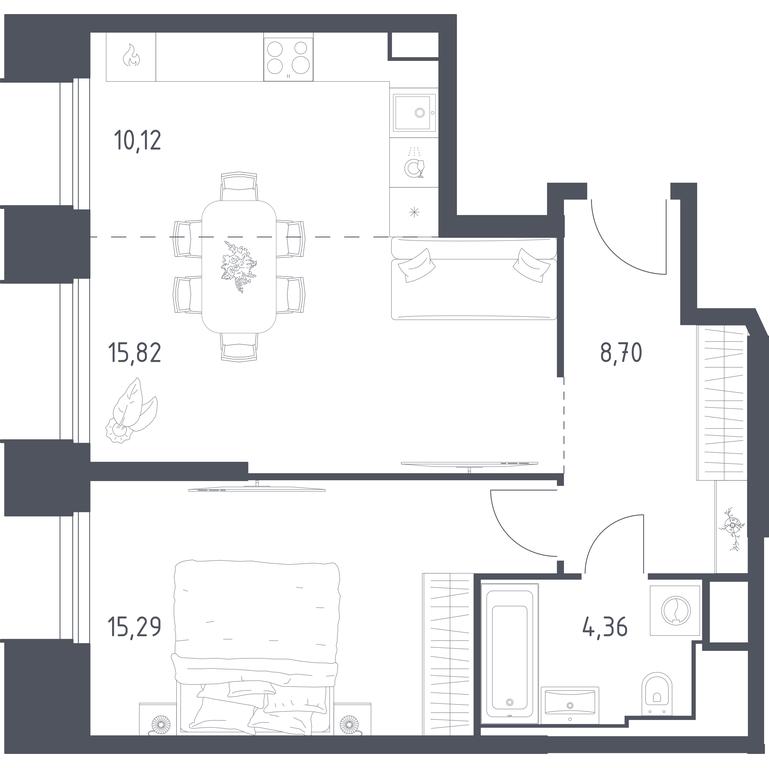 Apartment Sale, 54.29 sq. m. at Sputnik, Lipovoy Roschi Street, 1к4, derevnya Razdory, Odintsovskiy City District, Moscow Region, Russia #1 Apartment Sale, 54.29 sq. m. at Sputnik, Lipovoy Roschi Street, 1к4, derevnya Razdory, Odintsovskiy City District, Moscow Region, Russia #1