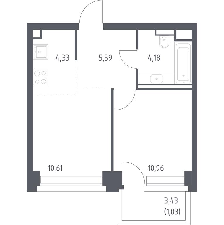 Apartment Sale, 36.7 sq. m. at Nova, Bratyev Fonchenko Street, вл21, Moscow, Russia #1 Apartment Sale, 36.7 sq. m. at Nova, Bratyev Fonchenko Street, вл21, Moscow, Russia #1
