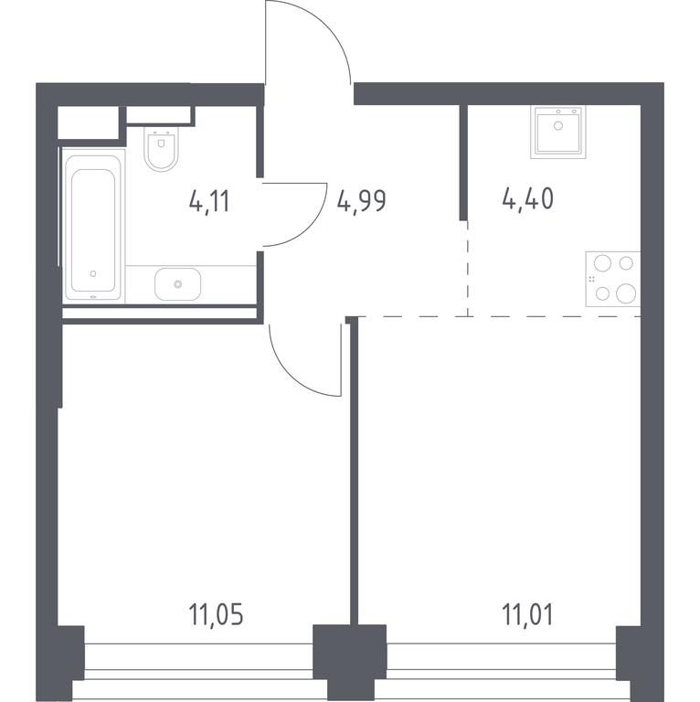Apartment Sale, 35.56平方米 at Nova, Bratyev Fonchenko Street, вл21, Moscow, Russia #1 Apartment Sale, 35.56平方米 at Nova, Bratyev Fonchenko Street, вл21, Moscow, Russia #1