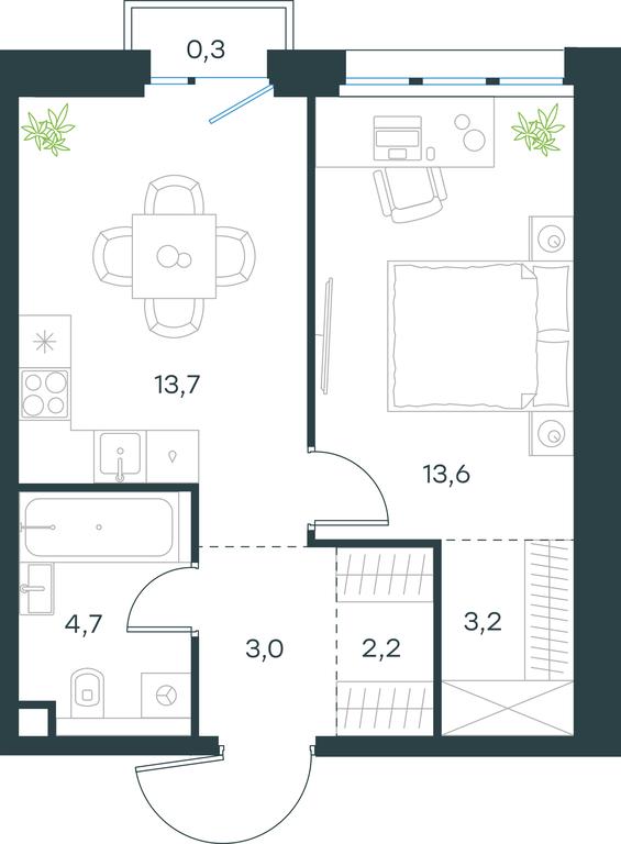 Apartment Sale, 40.7 sq. m. at Level Seligerskaya, Ilmenskiy Drive, 12, Moscow, Russia #1 Apartment Sale, 40.7 sq. m. at Level Seligerskaya, Ilmenskiy Drive, 12, Moscow, Russia #1