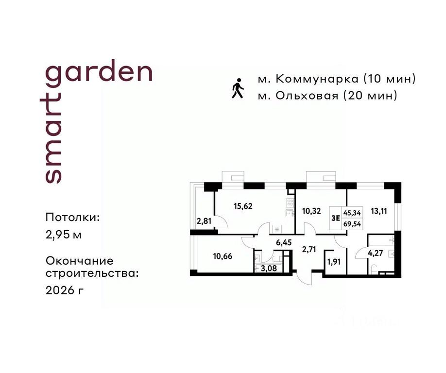 2-BD Apartment Sale, 69.54 sq. m. at Smart Garden (Smart Garden), 5-ya ulitsa Lesnyye Polyany, posyolok Gazoprovod, Kommunarka District, Novomoskovskiy Administrative Okrug, Moscow, Russia #1 2-BD Apartment Sale, 69.54 sq. m. at Smart Garden (Smart Garden), 5-ya ulitsa Lesnyye Polyany, posyolok Gazoprovod, Kommunarka District, Novomoskovskiy Administrative Okrug, Moscow, Russia #1