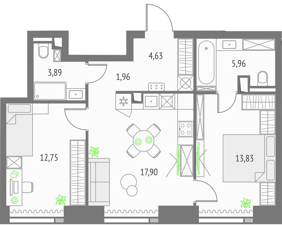 Продажа 2-комн. квартиры, 60,92 м² в ЖК «Upside Towers (Апсайд Тауэрс)», Огородный проезд, 4с1, Москва, Россия #1 Продажа 2-комн. квартиры, 60,92 м² в ЖК «Upside Towers (Апсайд Тауэрс)», Огородный проезд, 4с1, Москва, Россия #1