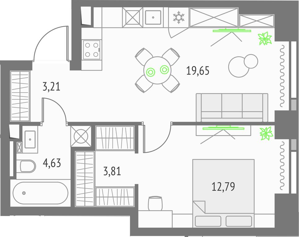 Продажа 1-комн. квартиры, 44,09 м² в ЖК «Upside Towers (Апсайд Тауэрс)», Огородный проезд, 4с1, Москва, Россия #1 Продажа 1-комн. квартиры, 44,09 м² в ЖК «Upside Towers (Апсайд Тауэрс)», Огородный проезд, 4с1, Москва, Россия #1
