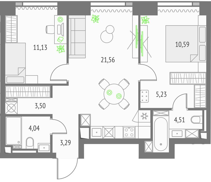 Продажа 2-комн. квартиры, 63,85 м² в ЖК «Upside Towers (Апсайд Тауэрс)», Огородный проезд, 4с1, Москва, Россия #1 Продажа 2-комн. квартиры, 63,85 м² в ЖК «Upside Towers (Апсайд Тауэрс)», Огородный проезд, 4с1, Москва, Россия #1