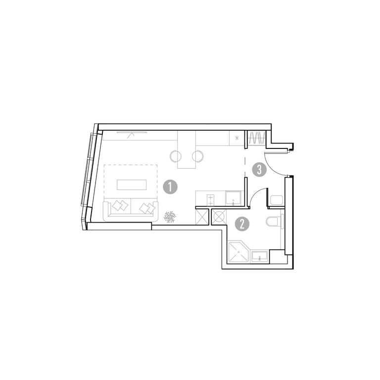 1-BD Apartment Sale, 28.64平方米 at UNO.Gorbunova, Gorbunova Street, 27, Moscow, Russia #1 1-BD Apartment Sale, 28.64平方米 at UNO.Gorbunova, Gorbunova Street, 27, Moscow, Russia #1