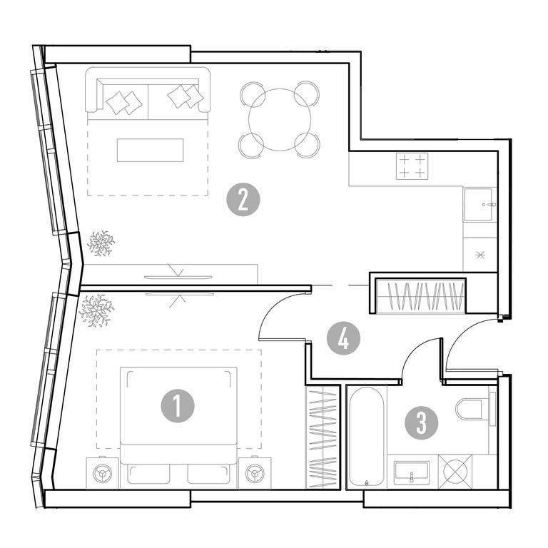 Продажа 1-комн. квартиры, 48,27 м² в ЖК «Уно Горбунова (UNO.Горбунова)», улица Горбунова, 27, Москва, Россия #2 Продажа 1-комн. квартиры, 48,27 м² в ЖК «Уно Горбунова (UNO.Горбунова)», улица Горбунова, 27, Москва, Россия #2