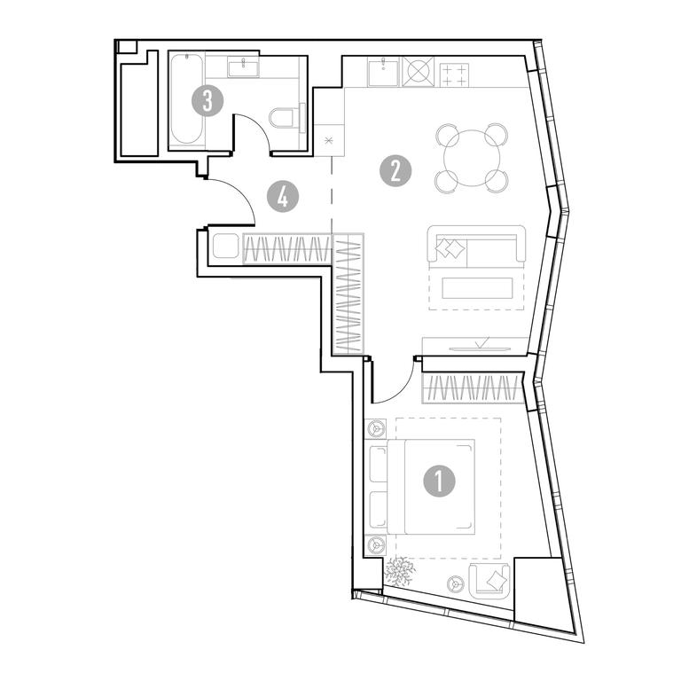 1-BD Apartment Sale, 46.61 sq. m. at UNO.Gorbunova, Gorbunova Street, 27, Moscow, Russia #2 1-BD Apartment Sale, 46.61 sq. m. at UNO.Gorbunova, Gorbunova Street, 27, Moscow, Russia #2