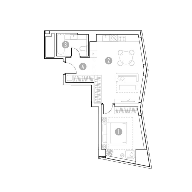 1-BD Apartment Sale, 46.61 sq. m. at UNO.Gorbunova, Gorbunova Street, 27, Moscow, Russia #1 1-BD Apartment Sale, 46.61 sq. m. at UNO.Gorbunova, Gorbunova Street, 27, Moscow, Russia #1
