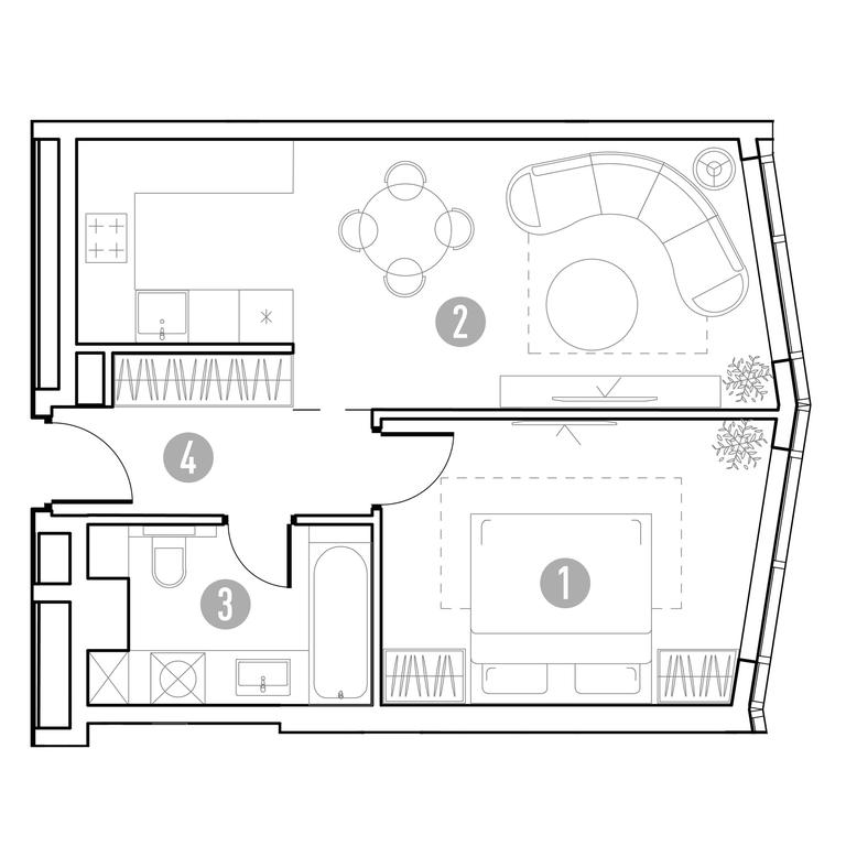 1-BD Apartment Sale, 45.53 sq. m. at UNO.Gorbunova, Gorbunova Street, 27, Moscow, Russia #2 1-BD Apartment Sale, 45.53 sq. m. at UNO.Gorbunova, Gorbunova Street, 27, Moscow, Russia #2