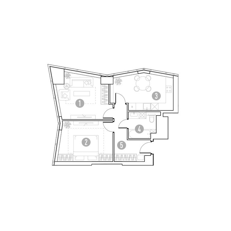 1-BD Apartment Sale, 54.38 sq. m. at UNO.Gorbunova, Gorbunova Street, 27, Moscow, Russia #1