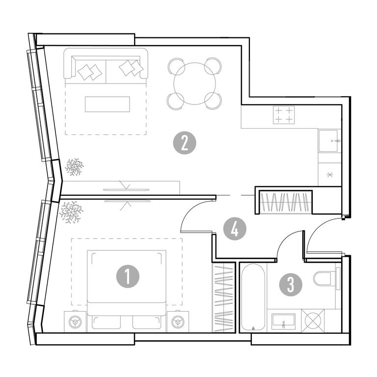 1-BD Apartment Sale, 48.21 sq. m. at UNO.Gorbunova, Gorbunova Street, 27, Moscow, Russia #2 1-BD Apartment Sale, 48.21 sq. m. at UNO.Gorbunova, Gorbunova Street, 27, Moscow, Russia #2