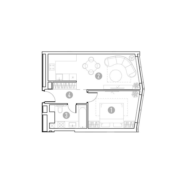 1-BD Apartment Sale, 45.46 sq. m. at UNO.Gorbunova, Gorbunova Street, 27, Moscow, Russia #1 1-BD Apartment Sale, 45.46 sq. m. at UNO.Gorbunova, Gorbunova Street, 27, Moscow, Russia #1