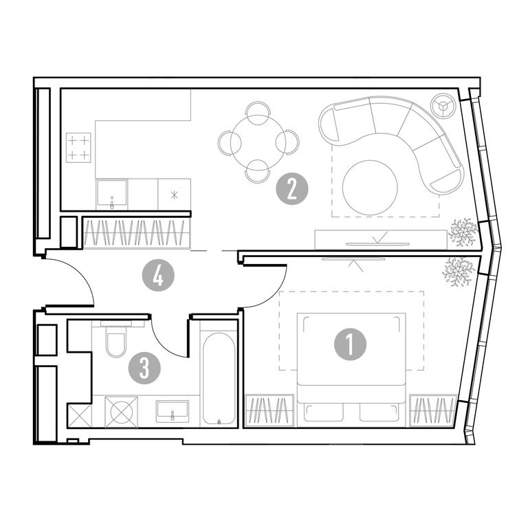 1-BD Apartment Sale, 45.46 sq. m. at UNO.Gorbunova, Gorbunova Street, 27, Moscow, Russia #2 1-BD Apartment Sale, 45.46 sq. m. at UNO.Gorbunova, Gorbunova Street, 27, Moscow, Russia #2
