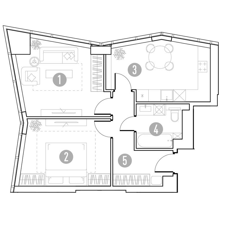 1-BD Apartment Sale, 55.01平方米 at UNO.Gorbunova, Gorbunova Street, 27, Moscow, Russia #2 1-BD Apartment Sale, 55.01平方米 at UNO.Gorbunova, Gorbunova Street, 27, Moscow, Russia #2