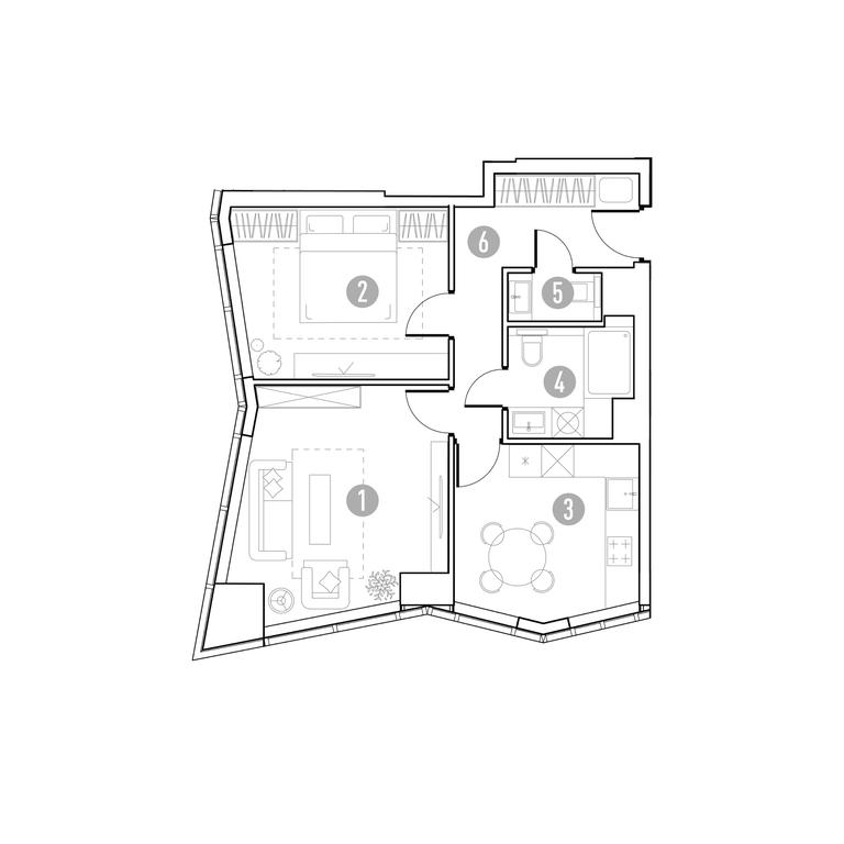 1-BD Apartment Sale, 53.56 sq. m. at UNO.Gorbunova, Gorbunova Street, 27, Moscow, Russia #1 1-BD Apartment Sale, 53.56 sq. m. at UNO.Gorbunova, Gorbunova Street, 27, Moscow, Russia #1