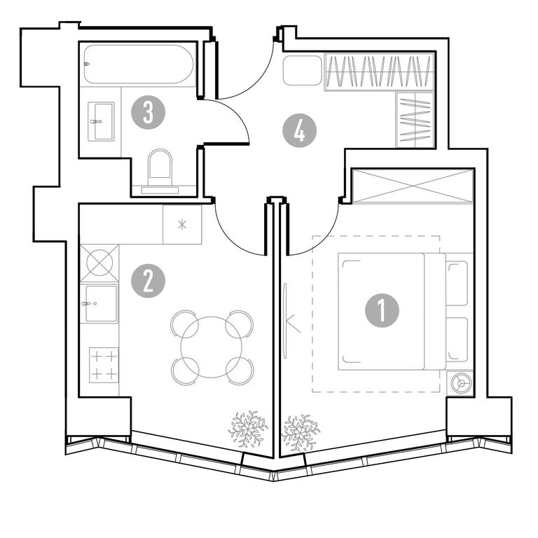1-BD Apartment Sale, 33.8 sq. m. at UNO.Gorbunova, Gorbunova Street, 27, Moscow, Russia #2 1-BD Apartment Sale, 33.8 sq. m. at UNO.Gorbunova, Gorbunova Street, 27, Moscow, Russia #2