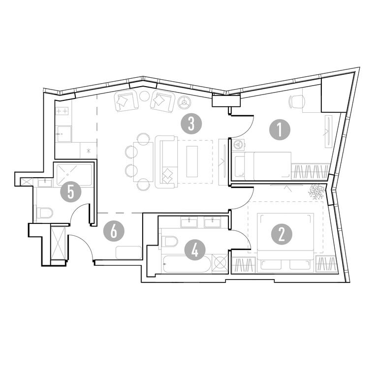 1-BD Apartment Sale, 61.09 sq. m. at UNO.Gorbunova, Gorbunova Street, 27, Moscow, Russia #2 1-BD Apartment Sale, 61.09 sq. m. at UNO.Gorbunova, Gorbunova Street, 27, Moscow, Russia #2
