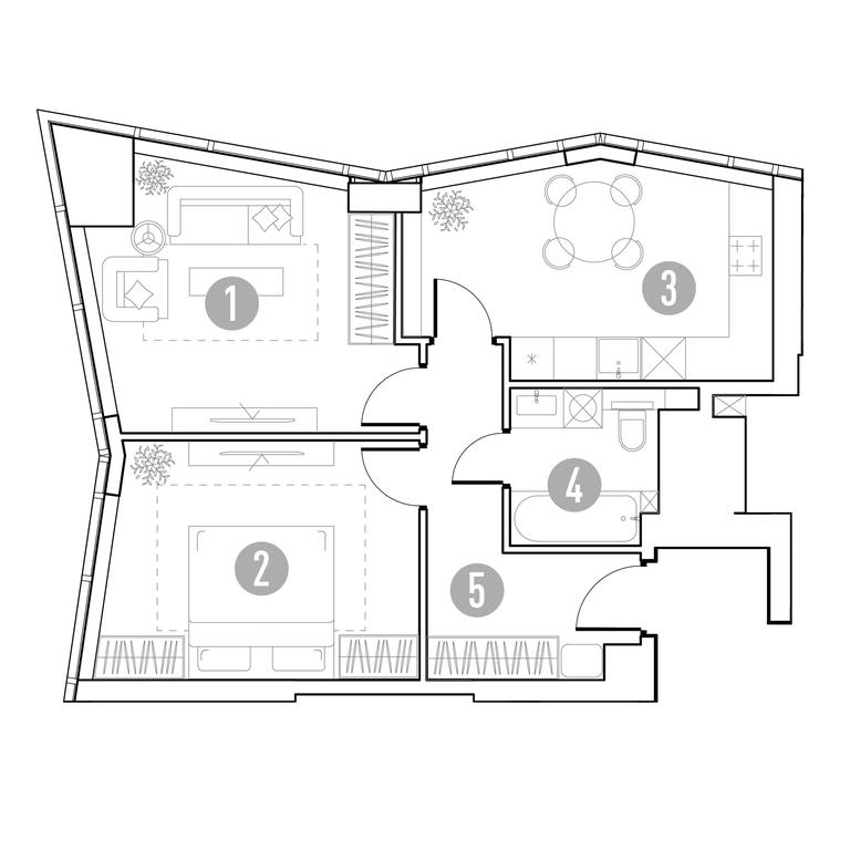 1-BD Apartment Sale, 54.72 sq. m. at UNO.Gorbunova, Gorbunova Street, 27, Moscow, Russia #2 1-BD Apartment Sale, 54.72 sq. m. at UNO.Gorbunova, Gorbunova Street, 27, Moscow, Russia #2