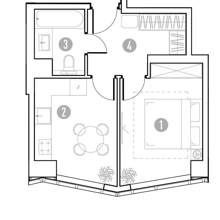 1-BD Apartment Sale, 33.68平方米 at UNO.Gorbunova, Gorbunova Street, 27, Moscow, Russia #2 1-BD Apartment Sale, 33.68平方米 at UNO.Gorbunova, Gorbunova Street, 27, Moscow, Russia #2