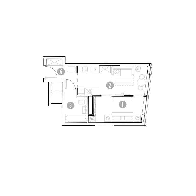 1-BD Apartment Sale, 32.19平方米 at UNO.Gorbunova, Gorbunova Street, 27, Moscow, Russia #1