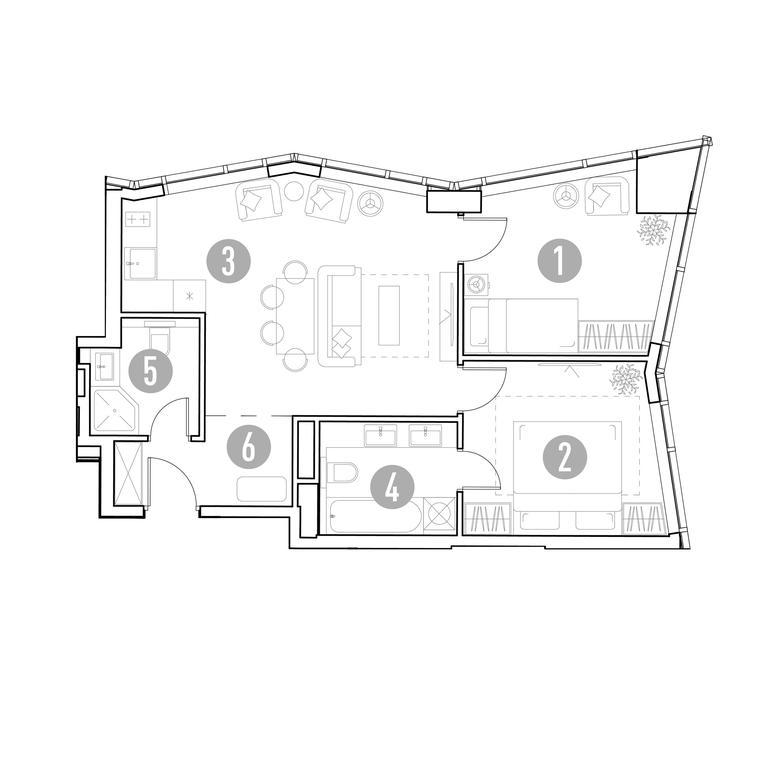 1-BD Apartment Sale, 60.84 sq. m. at UNO.Gorbunova, Gorbunova Street, 27, Moscow, Russia #2 1-BD Apartment Sale, 60.84 sq. m. at UNO.Gorbunova, Gorbunova Street, 27, Moscow, Russia #2