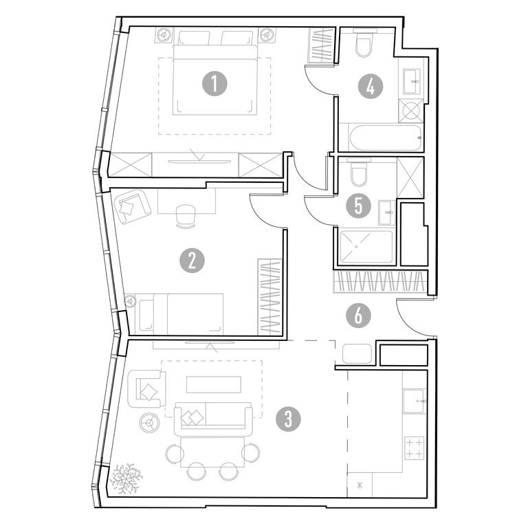 1-BD Apartment Sale, 77.15 sq. m. at UNO.Gorbunova, Gorbunova Street, 27, Moscow, Russia #2 1-BD Apartment Sale, 77.15 sq. m. at UNO.Gorbunova, Gorbunova Street, 27, Moscow, Russia #2