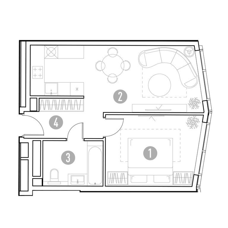 1-BD Apartment Sale, 45.39 sq. m. at UNO.Gorbunova, Gorbunova Street, 27, Moscow, Russia #2 1-BD Apartment Sale, 45.39 sq. m. at UNO.Gorbunova, Gorbunova Street, 27, Moscow, Russia #2