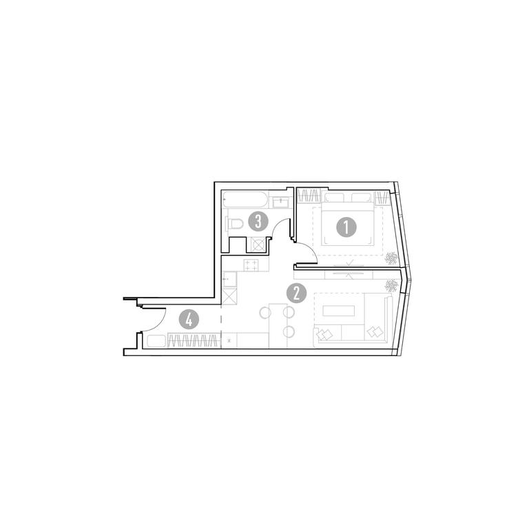 1-BD Apartment Sale, 44.33 sq. m. at UNO.Gorbunova, Gorbunova Street, 27, Moscow, Russia #1 1-BD Apartment Sale, 44.33 sq. m. at UNO.Gorbunova, Gorbunova Street, 27, Moscow, Russia #1