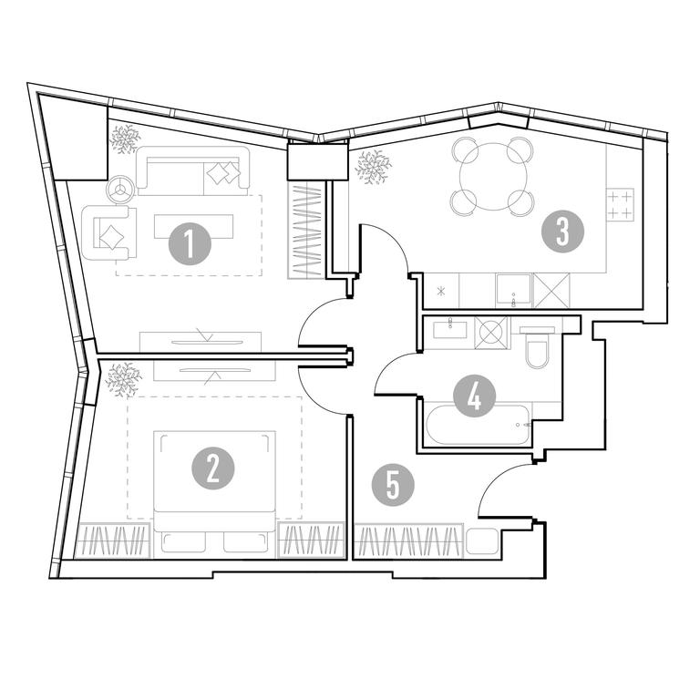 1-BD Apartment Sale, 54.38 sq. m. at UNO.Gorbunova, Gorbunova Street, 27, Moscow, Russia #2 1-BD Apartment Sale, 54.38 sq. m. at UNO.Gorbunova, Gorbunova Street, 27, Moscow, Russia #2