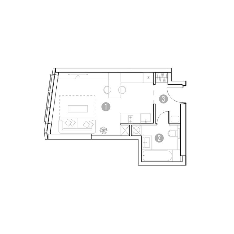 1-BD Apartment Sale, 29.06 sq. m. at UNO.Gorbunova, Gorbunova Street, 27, Moscow, Russia #1 1-BD Apartment Sale, 29.06 sq. m. at UNO.Gorbunova, Gorbunova Street, 27, Moscow, Russia #1
