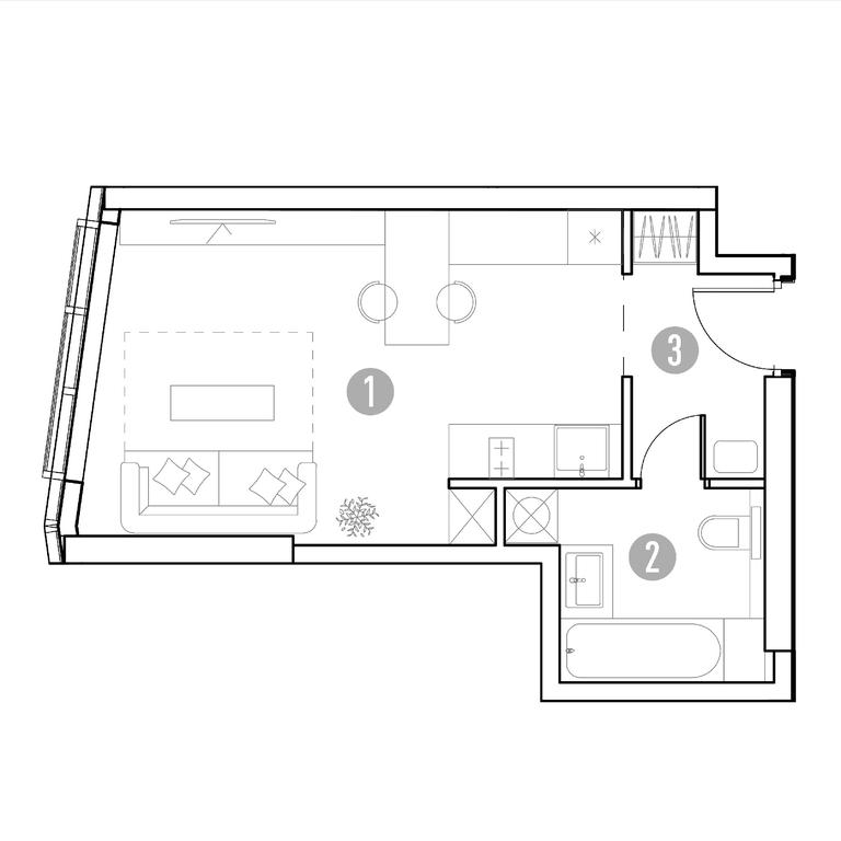 1-BD Apartment Sale, 29.06 sq. m. at UNO.Gorbunova, Gorbunova Street, 27, Moscow, Russia #2 1-BD Apartment Sale, 29.06 sq. m. at UNO.Gorbunova, Gorbunova Street, 27, Moscow, Russia #2
