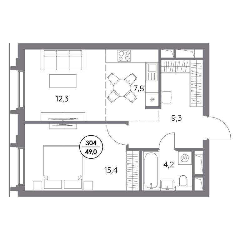 Продажа 2-комн. квартиры, 49 м² в ЖК «Дом56», улица Фридриха Энгельса, 56с1, Москва, Россия #1 Продажа 2-комн. квартиры, 49 м² в ЖК «Дом56», улица Фридриха Энгельса, 56с1, Москва, Россия #1
